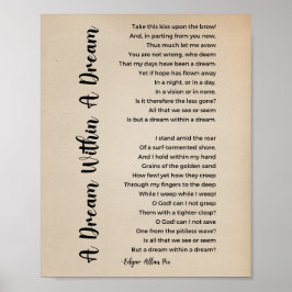 Een droom in een droomgedicht poster