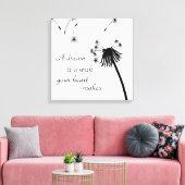 Een droom is een wens die je hart paardenbloem maa canvas afdruk (Insitu (Woonkamer))