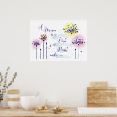 Een droom is Wish je hart poster maakt (Keuken)