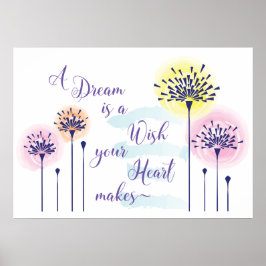 Een droom is Wish je hart poster maakt