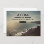 Een droom met een deadline briefkaart (Voorkant / Achterkant)