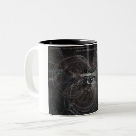 Een droom tweekleurige koffiemok (Voorkant links)