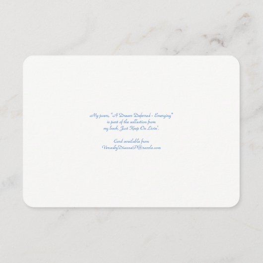 " Een droom uitgesteld - Opkomende 3x5 Matte (Achterkant)