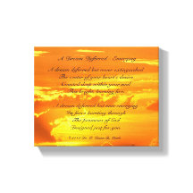 " Een droom uitgesteld - opkomende" Sunrise Canvas