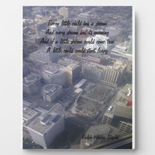 Een droom van een kind fotoplaat (Voorkant)