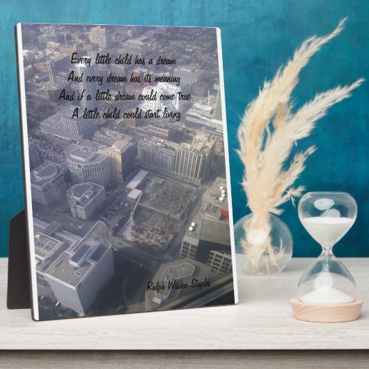 Een droom van een kind fotoplaat (Zijkant)