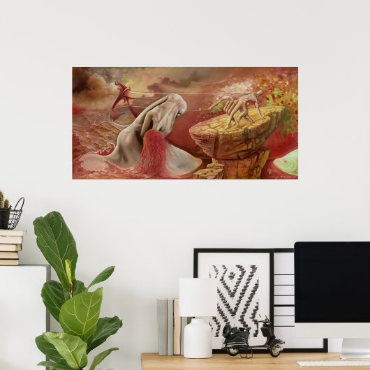 Een droom van een visser poster (Thuiskantoor)