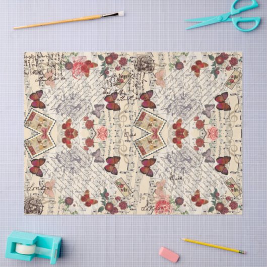 Een droom van Red Butterfly Tissuepapier (Craft)