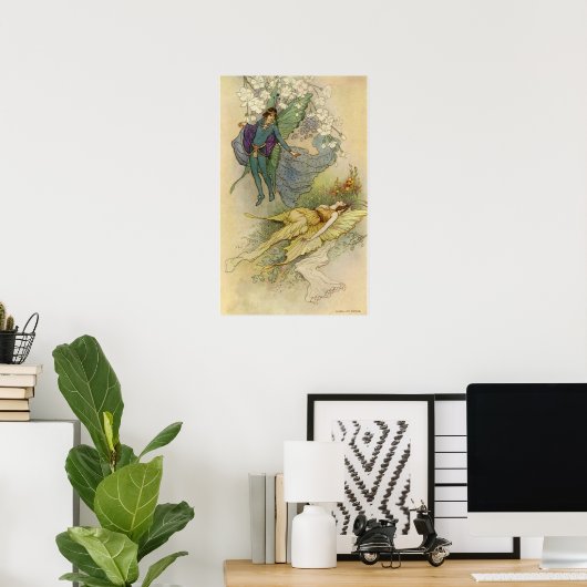 Een droom van 's midzomernachts van Warwick Goble Poster (Thuiskantoor)