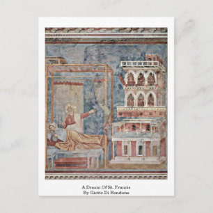 Een droom van St. Francis van Giotto di Bondone Briefkaart