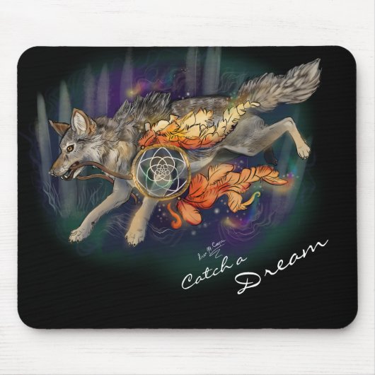 Een droom vangen, Dreamweaver Wolf~mousepad Muismat (Voorkant)