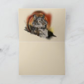 Een droom vangen, Wolf Dreamweaver~ Wenskaarten Kaart (Binnen)