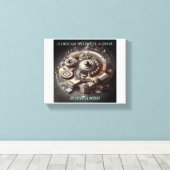 Een droom zonder doel is slechts een wens canvas afdruk (Insitu (Houten vloer))