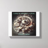 Een droom zonder doel is slechts een wens canvas afdruk (Voorkant)