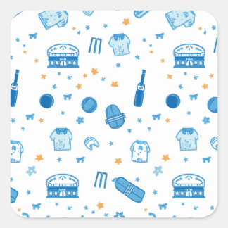 Een droomachtig en esthetisch krabbelontwerp geïns vierkante sticker