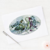 Een droomfeeën van de midzomernacht ovale sticker (Envelop)