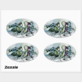 Een droomfeeën van de midzomernacht ovale sticker (Vel)