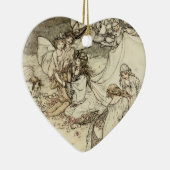 Een droomfeest in de nacht van de Midzomer Keramisch Ornament (Rechts)