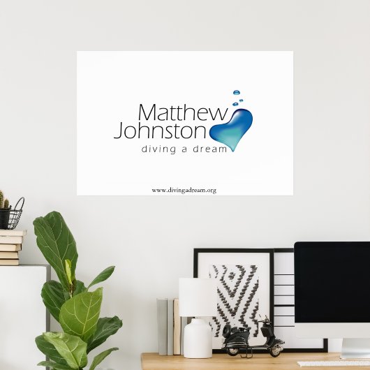 Een droomPoster duiken Poster (Thuiskantoor)