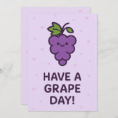 Een druivendag - Schattige Pun Wenskaart Kaart (Voorkant / Achterkant)