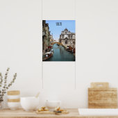 Een druk kanaal in Venetië (1900) Poster (Keuken)