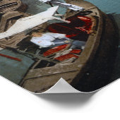 Een druk kanaal in Venetië (1900) Poster (Hoek)