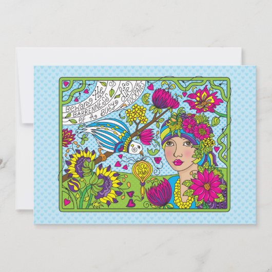 Een druk leven_plat kaart 7"x5" (Voorkant)