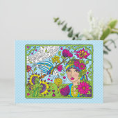 Een druk leven_plat kaart 7"x5" (Staand voorkant)