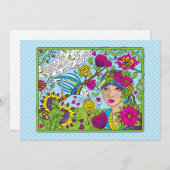 Een druk leven_plat kaart 7"x5" (Voorkant / Achterkant)