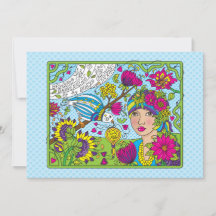 Een druk leven_plat kaart 7"x5"