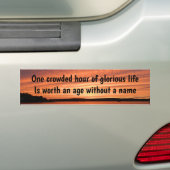Een druk uur van glorieus leven. De oproep Bumpersticker (Op auto)
