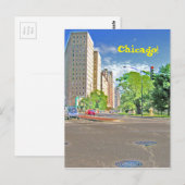 Een drukke Chicago-middag Briefkaart (Voorkant / Achterkant)
