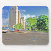 Een drukke Chicago vanmiddag Muismat (Voorkant)