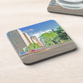 Een drukke Chicago vanmiddag Onderzetter (Linkerzijde)