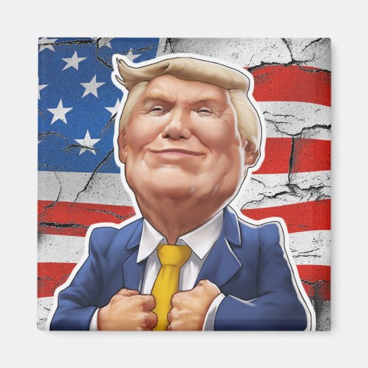 Een drukke vlag & #45 magneet (Voorkant)