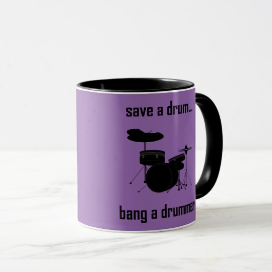 Een drum opslaan... mok (Voorkant rechts)