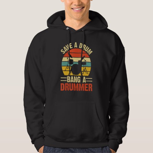Een drummer opslaan hoodie (Voorkant)