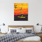 Een druppel hoop canvas afdruk (Insitu (Slaapkamer))