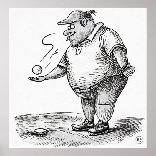 Een druppel nemen - Golf Art Print (Voorkant)