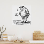 Een druppel nemen - Golf Art Print (Keuken)