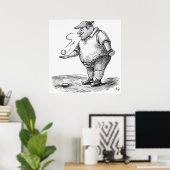 Een druppel nemen - Golf Art Print (Thuiskantoor)