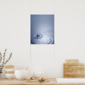 Eén druppel water die in een kalmte valt poster (Keuken)