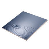 Eén druppel water die in een kalmte valt tegeltje (Zijkant)