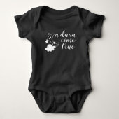Een Duaa Come True Muslim Baby Zwart Bodysuit (Voorkant)