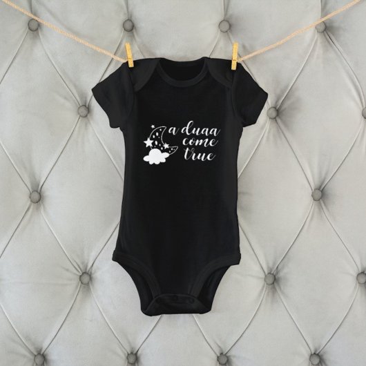 Een Duaa Come True Muslim Baby Zwart Bodysuit