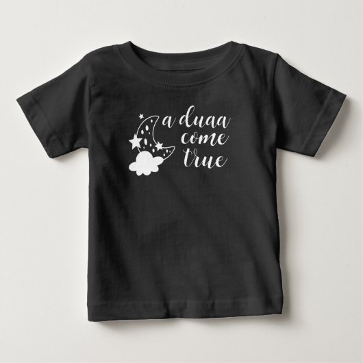 Een Duaa Come True Muslim Baby Zwart T-shirt (Voorkant)