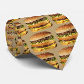 Een dubbel Cheeseburger Stropdas! Stropdas (Opgerold)