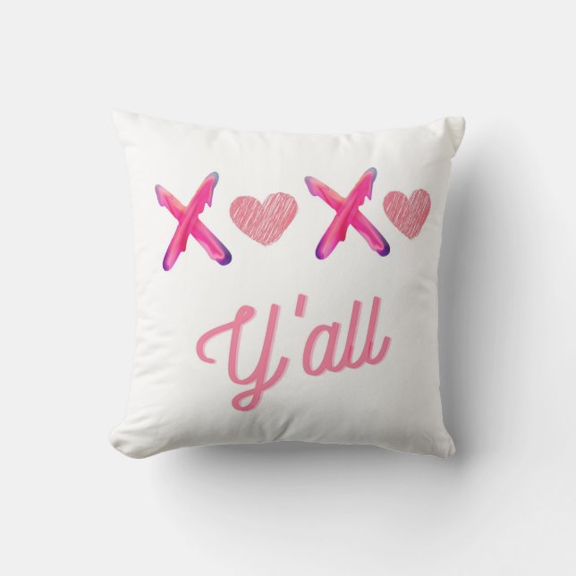 Een dubbelzijdig xoxo kussen (Voorkant)