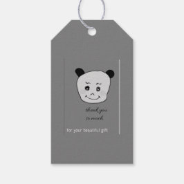 Eén dudu glimlach gezicht verjaardag  cadeaulabel