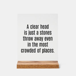 Een duidelijk hoofd acryl teken acryl bord